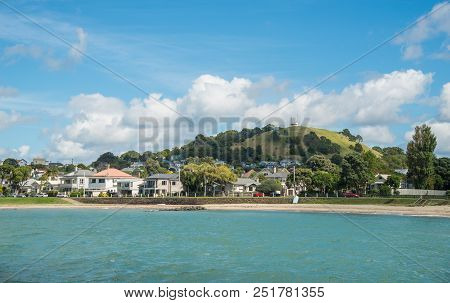 Scenery View Of Mount Victoria The Famous View Point In Devonport Island Of Auckland, New Zealand.