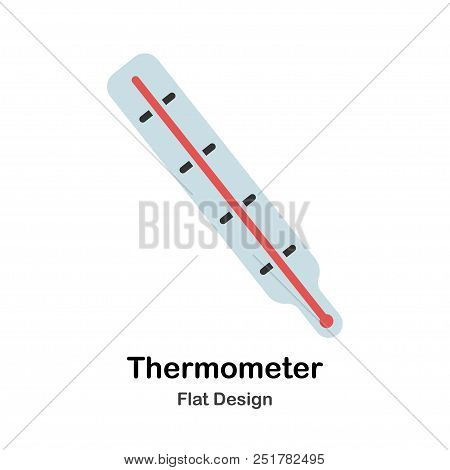 Thermometer In Flat Vector Illustration Design Icon
