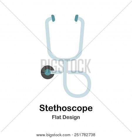 Stethoscope In Flat Vector Illustration Design Icon