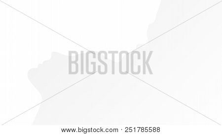 Two Abstract One Line Silhouettes Of People. Eps10 Vector