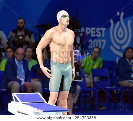Budapest, Hungary - Jul 25, 2017. Competitive Swimmer Kozma Dominik (hun) In The 200m Freestyle Fina