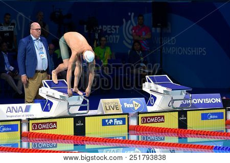 Budapest, Hungary - Jul 25, 2017. Competitive Swimmer Kozma Dominik (hun) In The 200m Freestyle Fina
