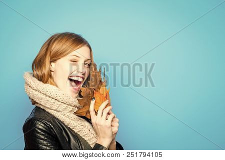 Season And Autumn Holiday. Fashion Concept. Woman.