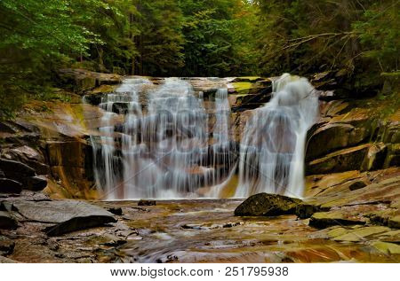 Waterfall At Mumlava - Krkonose Czech Mountains