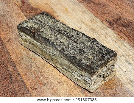 Piece Of Wood Beam Decayed By Fibroporia Vaillantii, The Mine Fungus