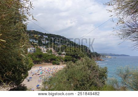       Cala Sant Francesc beach near Blanes, Costa Brava, Spain                          