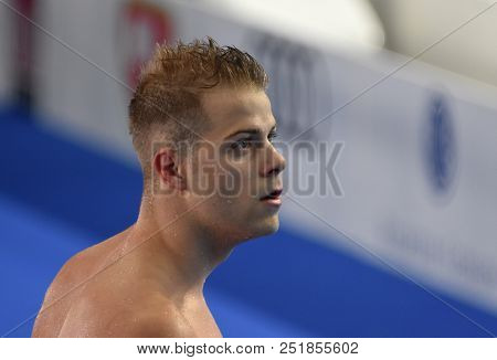 Budapest, Hungary - Jul 25, 2017. Competitive Swimmer Kenderesi Tamas (hun) In The 200m Butterfly Se