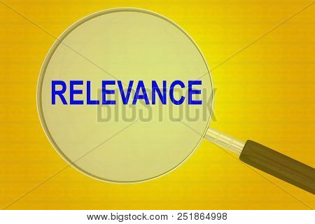 Relevance Sign Concept With 3d Rendered Illustration Of Magnifying Glass On Pale Yellow Background