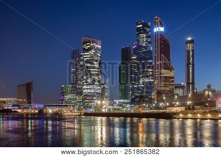 Moscow, Russia - July 29, 2018: Moscow International Business Centre (mibc) On Presnenskaya Embankme