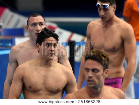 Budapest, Hungary - Jul 26, 2017. Competitive Swimmer Schooling Joseph (sgp) Swimming 100m Freestyle