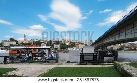 Belgrade, Serbia, July 01, 2018. Zappa Barka Floating Night Club On The Sava River.