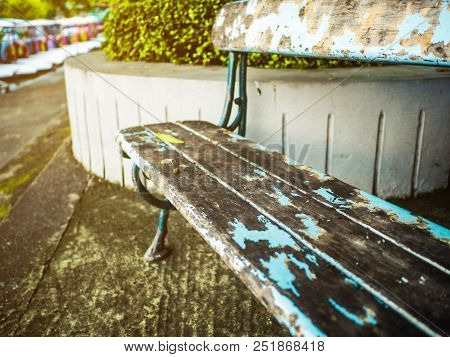 Wooden Chair In The Park,park In Bangkok Thailand