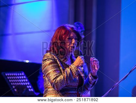 Cracow, Poland - July 31, 2018: Urszula Dudziak Live On Stage In Manggha Museum Of Japanese Art And 
