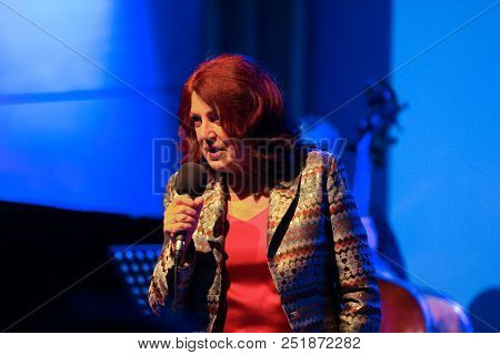 Cracow, Poland - July 31, 2018: Urszula Dudziak Live On Stage In Manggha Museum Of Japanese Art And 