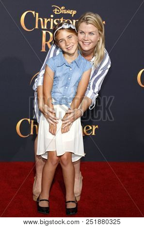 Alison Sweeney and Megan Sanov at the Los Angeles premiere of 'Christopher Robin' held at the Walt Disney Studios in Burbank, USA on July 30, 2018.