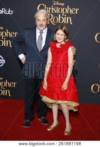 Bronte Carmichael and Jim Cummings at the Los Angeles premiere of 'Christopher Robin' held at the Walt Disney Studios in Burbank, USA on July 30, 2018.