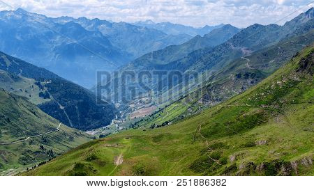 A View Of Col Du Tourmalet In Pyrenees Mountains