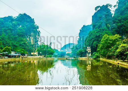 Gate Entrance To Old Bich Dong Pagoda Complex, Tam Coc, Ninh Binh In Vietnam