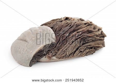 Boiled Beef Stomach On A White Isolated Background