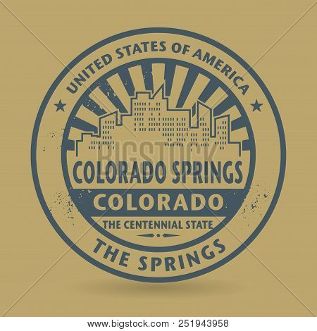Grunge Rubber Stamp With Name Of Colorado Springs, Colorado, Vector Illustration