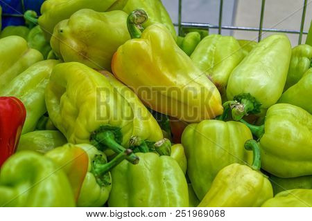 Sweet Bulgarian Pepper On The Counter