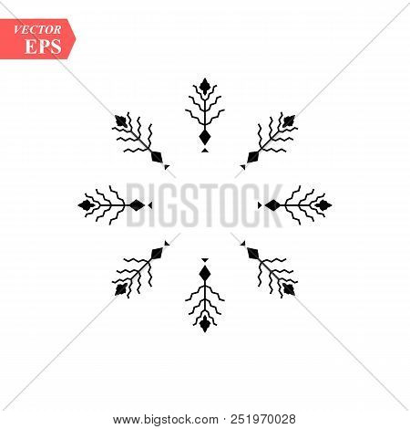Snowflake Icon. Christmas And Winter Theme. Simple Flat Black Illustration On White Background. Eps1