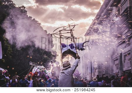 Detail Of Celebration Of Guelaguetza Fest In Oaxaca Mexico