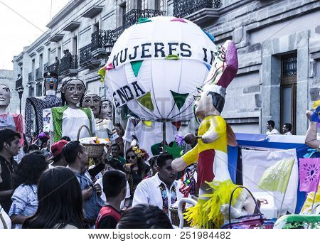 Detail Of Celebration Of Guelaguetza Fest In Oaxaca Mexico