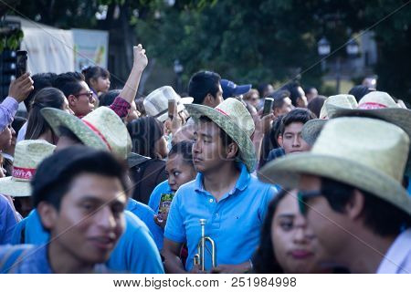 Detail Of Celebration Of Guelaguetza Fest In Oaxaca Mexico