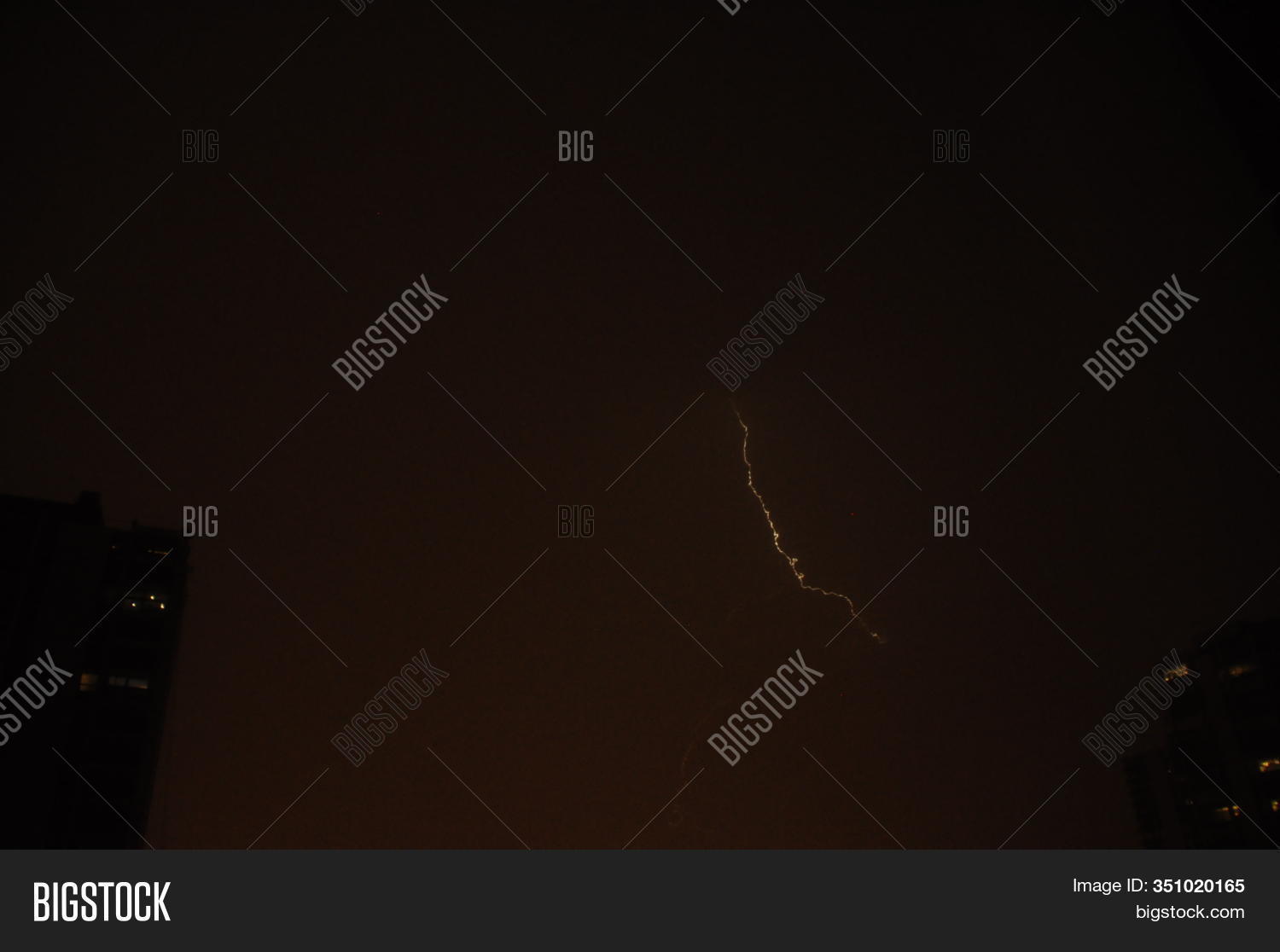 Bolt Lightning Night Image & Photo (Free Trial) | Bigstock