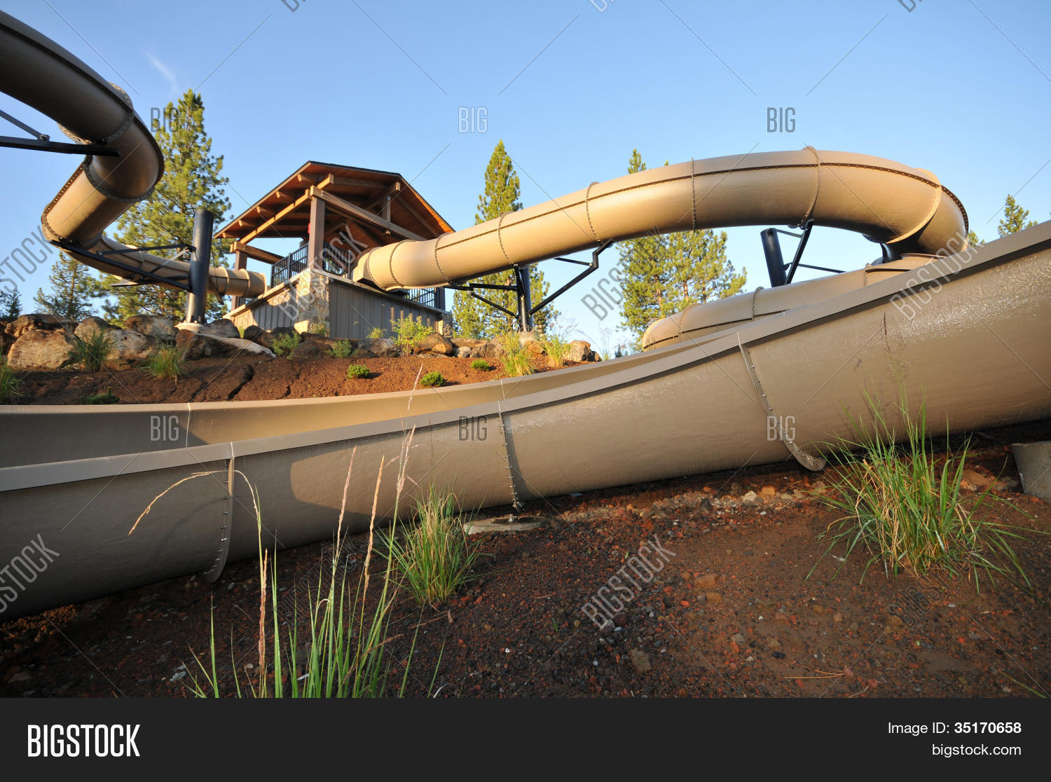 Water Slide Into Pool Image & Photo (Free Trial) | Bigstock