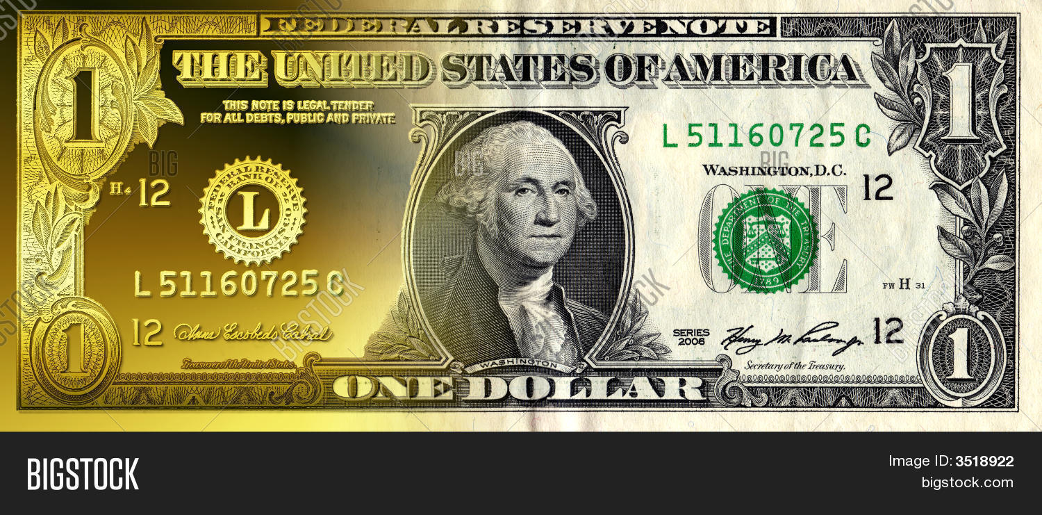 Part Gold One Dollar Image &amp; Photo (Free Trial) Bigstock