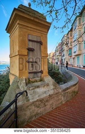 Monaco - April 05, 2019: Rue Des Remparts Street