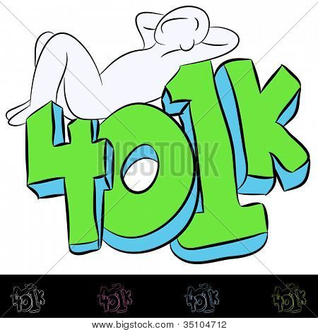 An image of a man relaxing on his 401k.