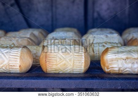 The Polisch Cheese Specialty Oscypek Is Cured And Smoked In A Wood Hut For The Final Stage Of The Pr