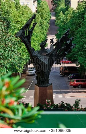 Lahti, Finland - August 6, 2019: Monument To Eetu Salin, Sculptor Veikko Leppänen 1967.