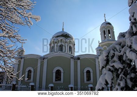 Winter St Serafim Church In The City Of Donetsk