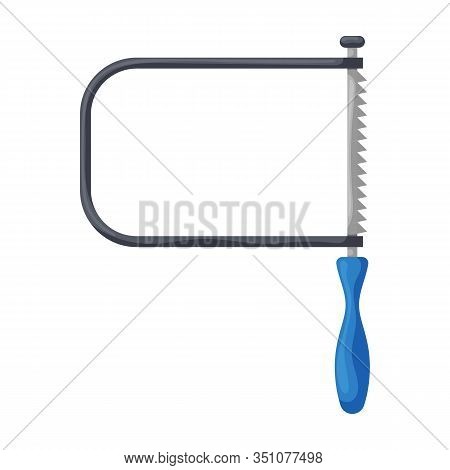 Fretsaw Vector Icon.cartoon Vector Icon Isolated On White Background Fretsaw.
