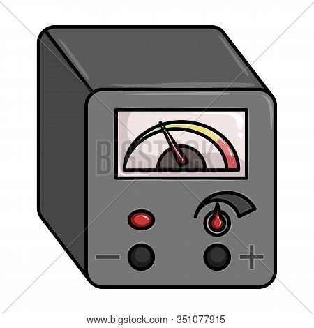 Voltmeter Vector Icon.cartoon Vector Icon Isolated On White Background Voltmeter .