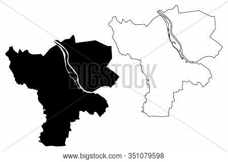 Jelgava City (republic Of Latvia, Administrative Divisions Of Latvia, Republican Cities) Map Vector 