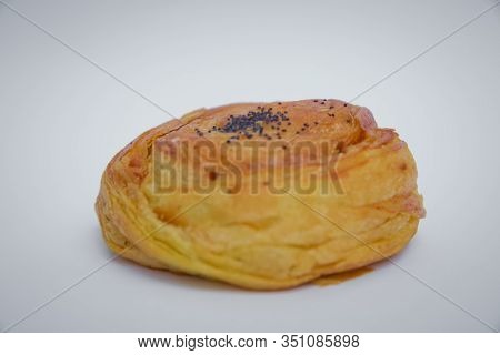 Gogal Traditional Azerbaijani Cookie On Novruz Easter . Fresh Pastries Gogal Isolated On White Backg