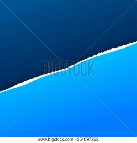 Torn Paper Edges, Horizontally. Vector Stock Illustration.
