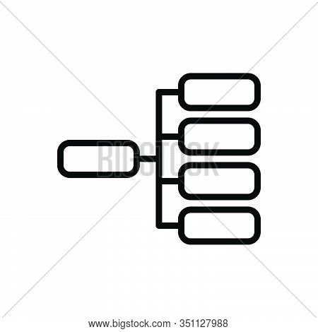 Black Line Icon For Product-website Product Website Flowchart Digram Sheet
