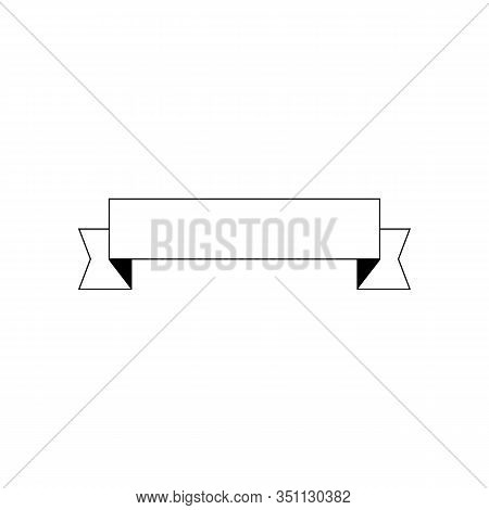 Banners Ribbons. Editable Drawing. Stock Vector Illustration.