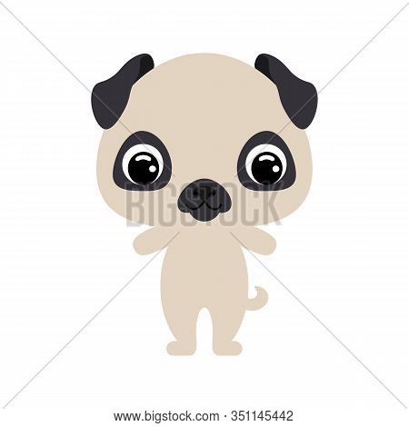 Cute Baby Dog. Cartoon Character For Decoration And Design Of The Album, Scrapbook, Baby Card And In
