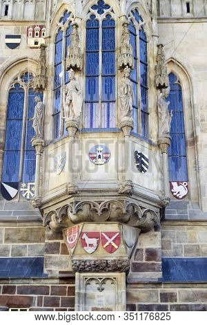 The Old Town Hall Chapel In The Tower, Consecrated In 1381. The Semi-circular Wall Arch With Rich Mo