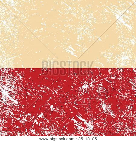 Retro bandera de Polonia