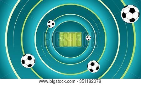 Background For European Football Championship. Abstract Vector Background 2020 Blue Circles. Composi