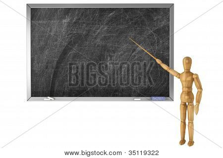 Okul Blackboard ile tahta kukla