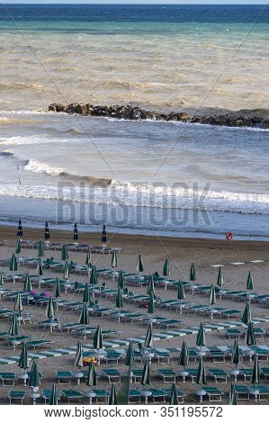 Termoli, Campobasso, Molise, Italy, And Its Beach At Summer